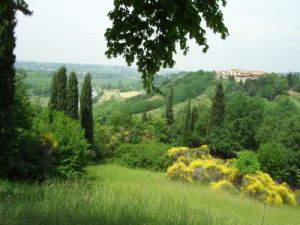 Suedspitze Gardasee mit Blick in Richtung Verona